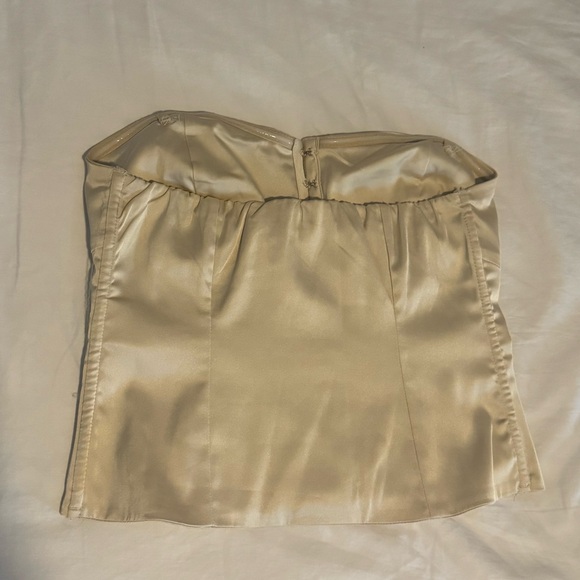 Abercrombie & Fitch Gold Corset Top - Picture 2 of 4